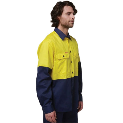 Hard Yakka Y07950 Core Long Sleeve 2-Tone Vented Shirt