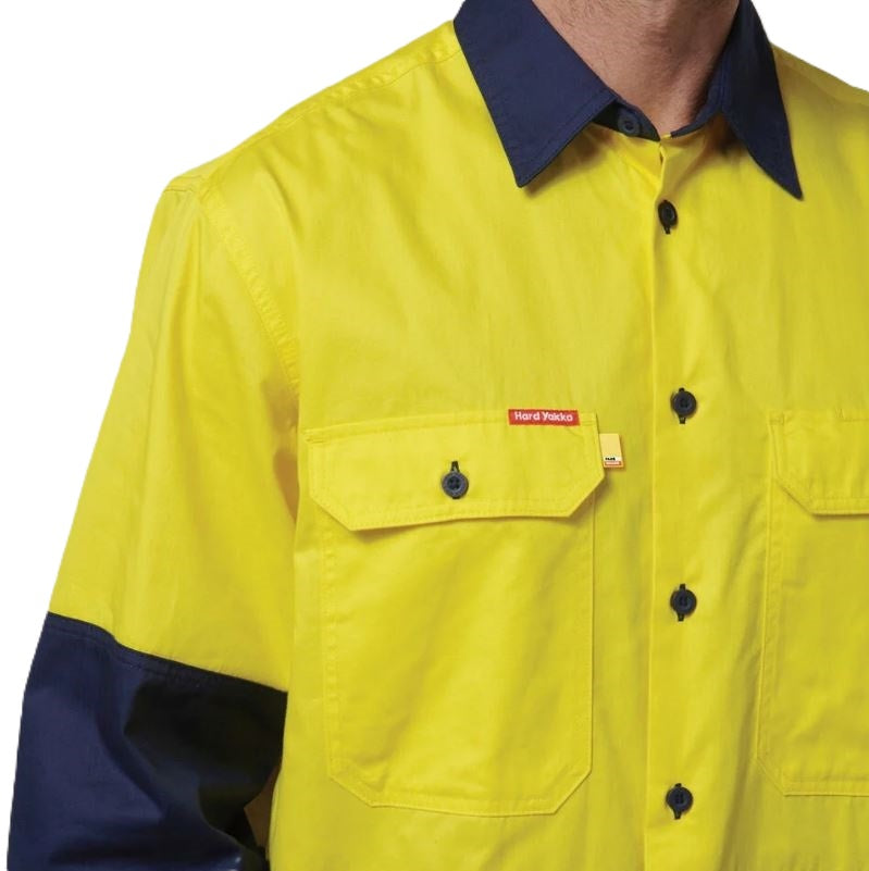Hard Yakka Y07950 Core Long Sleeve 2-Tone Vented Shirt