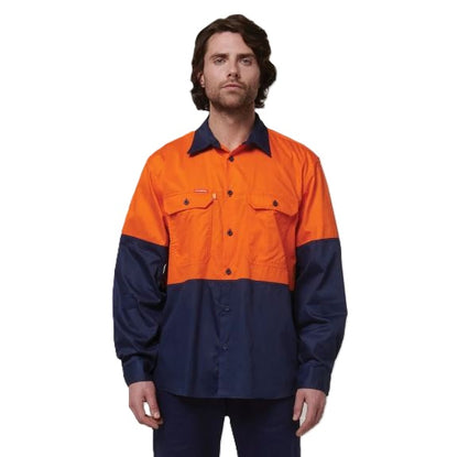 Hard Yakka Y07950 Core Long Sleeve 2-Tone Vented Shirt