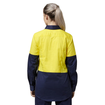 Hard Yakka Y08225 Womens Koolgear HiVis Ventilated Long Sleeve Shirt