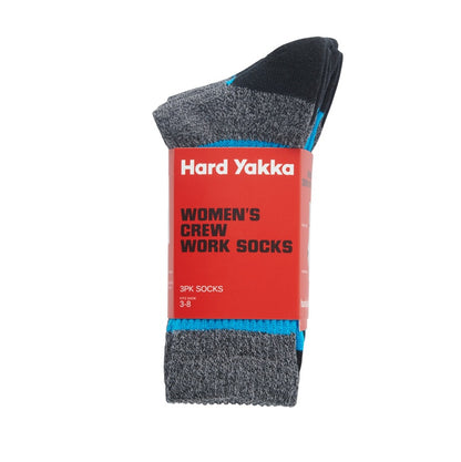 Hard Yakka Y08606 Womens 3PK Crew Socks