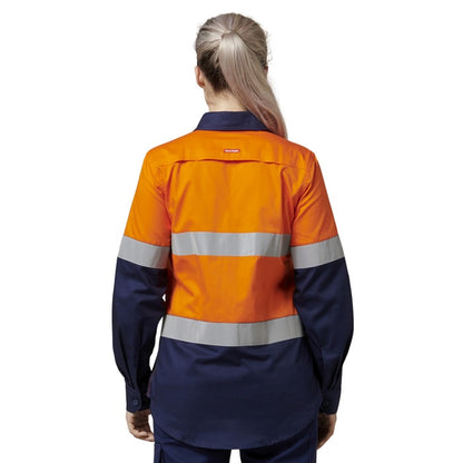 Hard Yakka Y08805 Core Womens HiVis Lightweight 2-Tone Taped Shirt