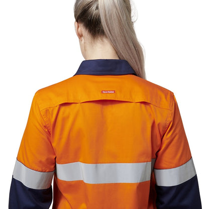 Hard Yakka Y08805 Core Womens HiVis Lightweight 2-Tone Taped Shirt