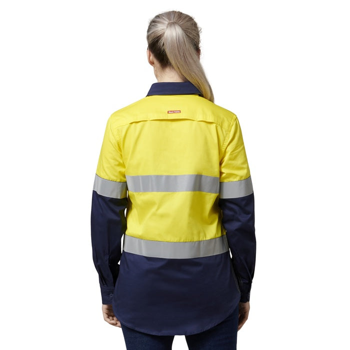 Hard Yakka Y08805 Core Womens HiVis Lightweight 2-Tone Taped Shirt