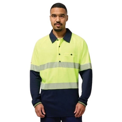 Hard Yakka Y19270 HiVis 2-Tone 1/4 Zip Brushed Fleece Taped Jumper