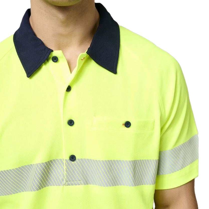 Hard Yakka Y11383 Koolgear HiVis 2-Tone SS Taped Polo