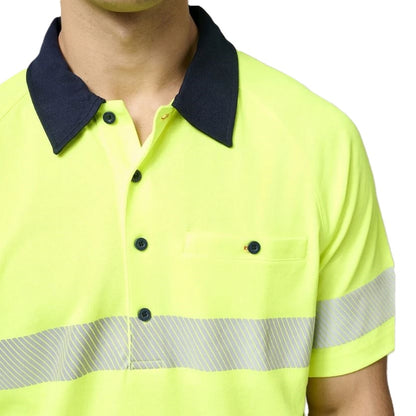 Hard Yakka Y11383 Koolgear HiVis 2-Tone SS Taped Polo
