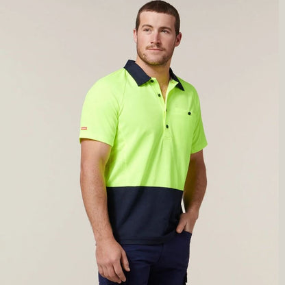 Hard Yakka Y11396 Koolgear HiVisibility Two Tone Short Sleeve Ventilated Polo