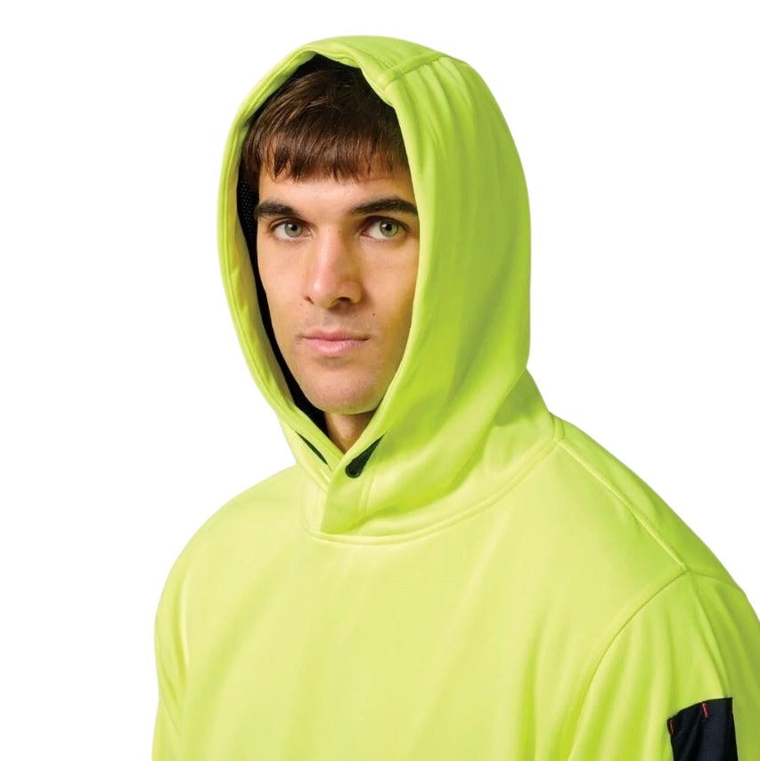 Hard Yakka Y19325 HiVis Two Tone Brushed Fleece Hoodie