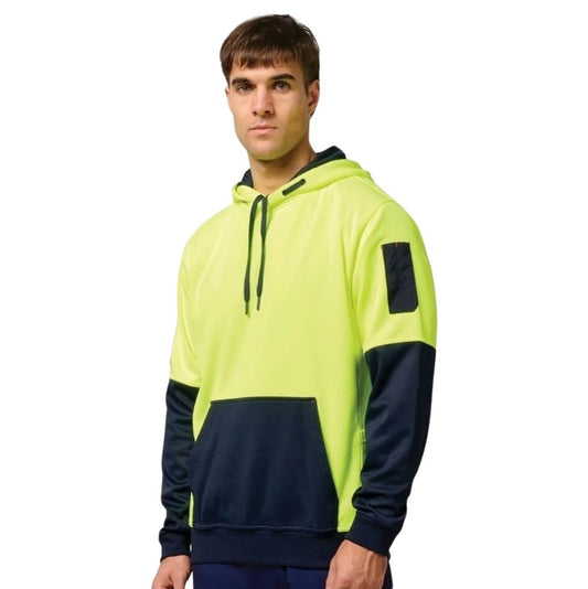Hard Yakka Y19325 HiVis 2-Tone Brushed Fleece Hoodie