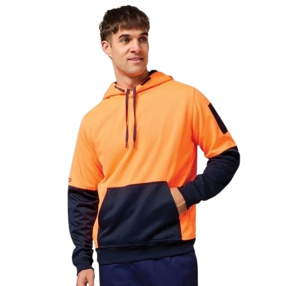 Hard Yakka Y19325 HiVis Two Tone Brushed Fleece Hoodie
