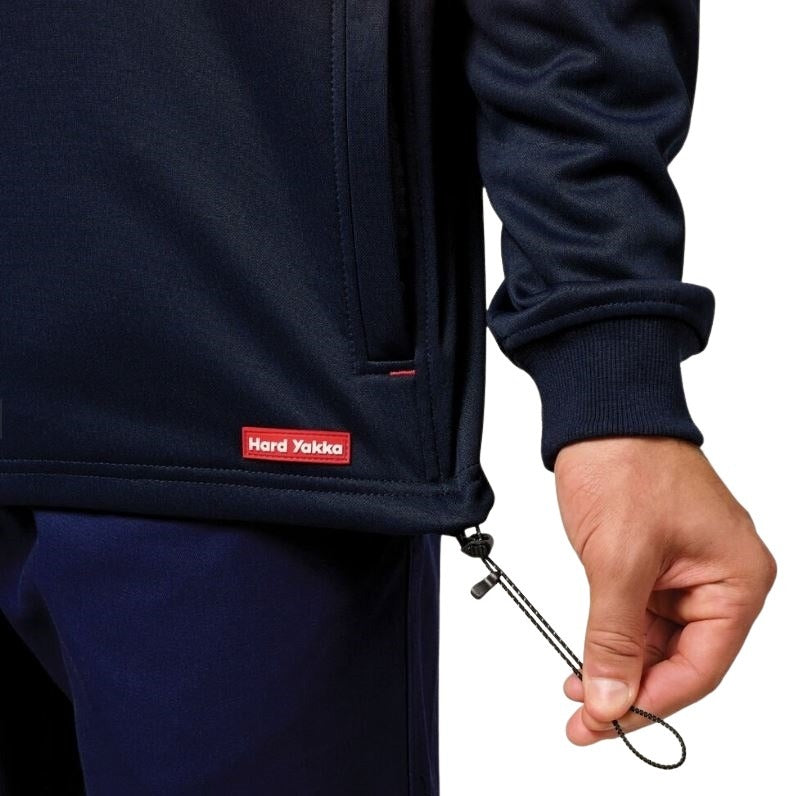 Hard Yakka Y19330 HiVis 2 Tone 1/4 Zip Brushed Fleece Jumper