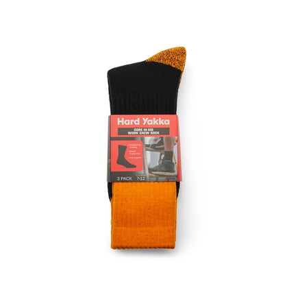 Hard Yakka Y20014 Core Hi Vis Work Crew Sock 3PK