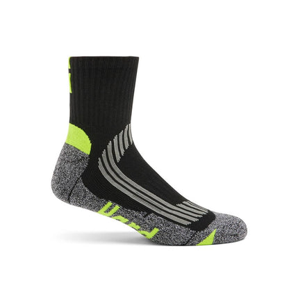 Hard Yakka Y20017 Core Coolmax Padded Quarter Crew Sock 2PK