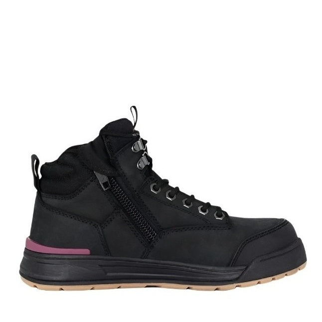Silver high-top sneaker with fur lining on a white background