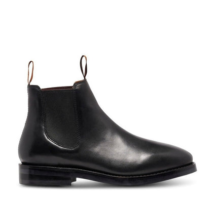 Black chelsea Mustang Signature Y61061 Mens Pull Up Leather Non Safety Boot