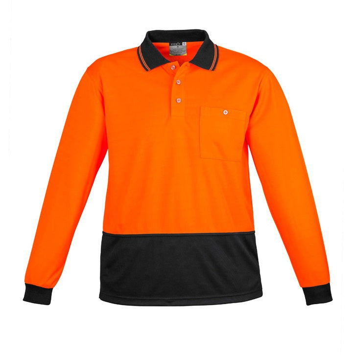 Syzmik ZH232 Unisex HiVis Basic Spliced L/S Polo