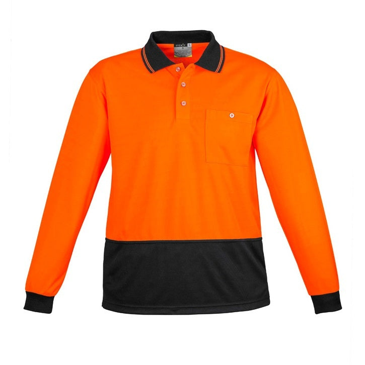 Syzmik ZH232 Unisex HiVis Basic Spliced L/S Polo