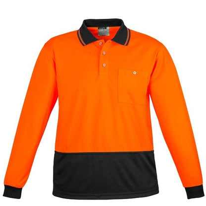 Syzmik ZH232 Unisex HiVis Basic Spliced Long Sleeve Polo