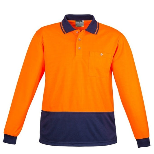 Syzmik ZH232 Unisex HiVis Basic Spliced Long Sleeve Polo