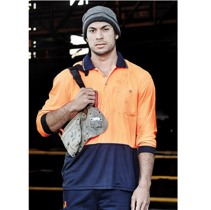 Syzmik ZH232 Unisex HiVis Basic Spliced L/S Polo