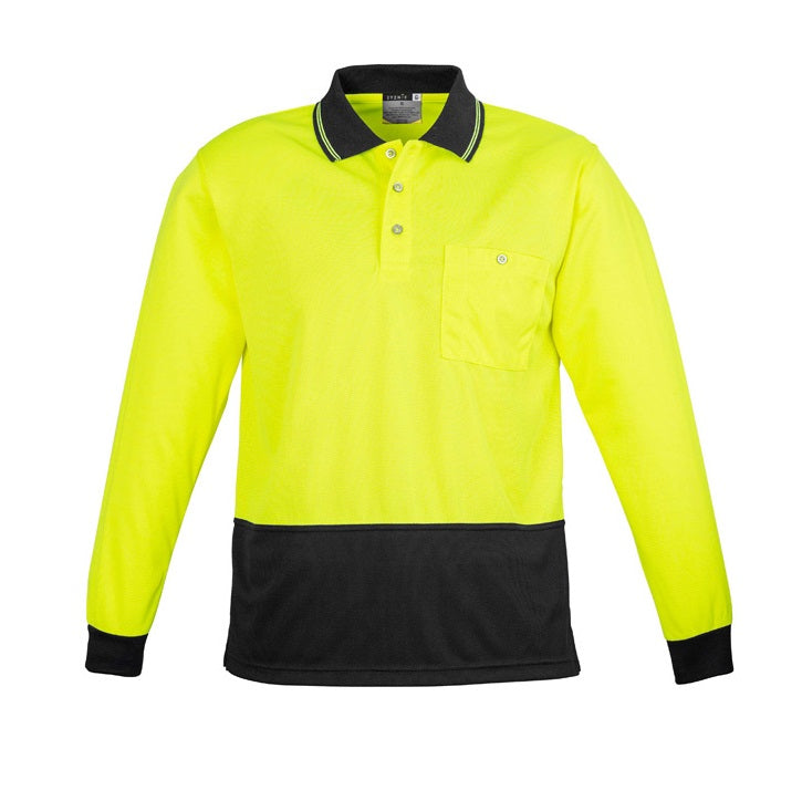 Syzmik ZH232 Unisex HiVis Basic Spliced L/S Polo