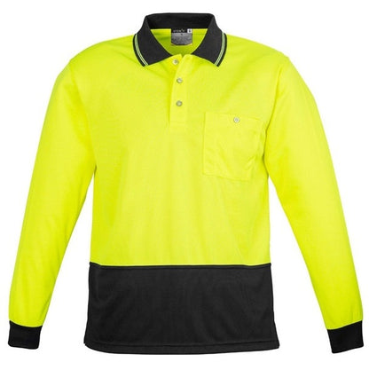 Syzmik ZH232 Unisex HiVis Basic Spliced Long Sleeve Polo