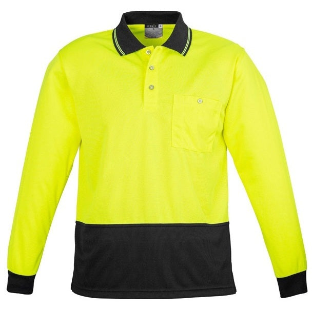 Syzmik ZH232 Unisex HiVis Basic Spliced Long Sleeve Polo