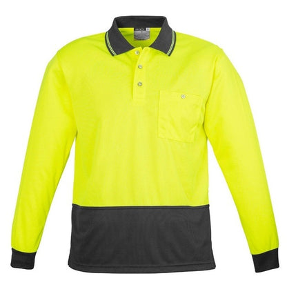 Syzmik ZH232 Unisex HiVis Basic Spliced Long Sleeve Polo