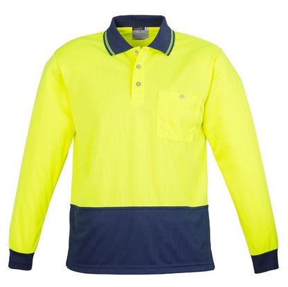 Syzmik ZH232 Unisex HiVis Basic Spliced Long Sleeve Polo