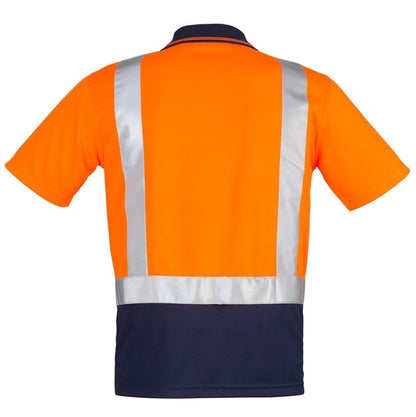 Syzmik ZH233 Mens HiVis Spliced Short Sleeve Polo Shoulder Tape