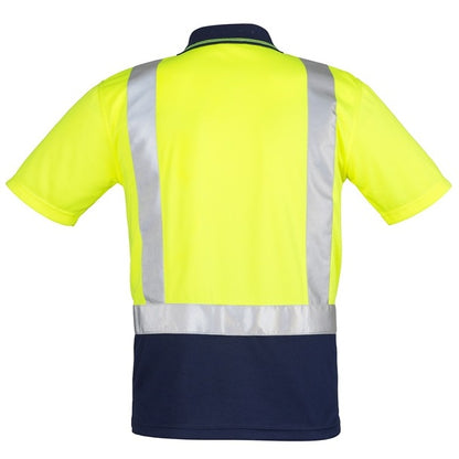 Syzmik ZH233 Mens HiVis Spliced Short Sleeve Polo Shoulder Tape
