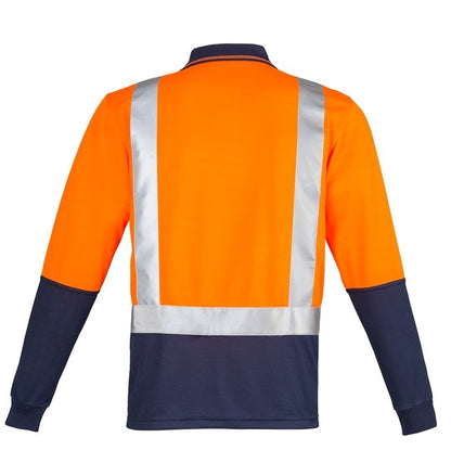 Syzmik ZH234 Mens HiVis Spliced Long Sleeve Polo Shoulder Tape