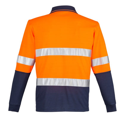 Syzmik ZH235 Mens HiVis Spliced L/S Polo Hooped Tape