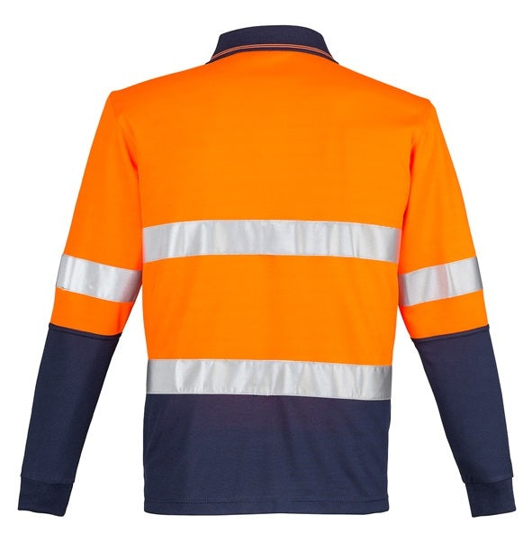 Syzmik ZH235 Mens HiVis Spliced Long Sleeve Polo Hooped Tape