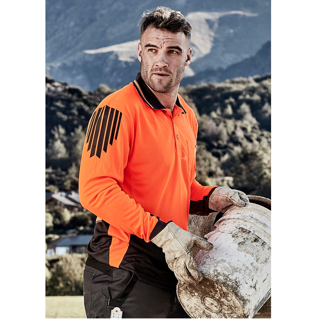 Syzmik ZH310 Mens HiVis Flux L/S Polo