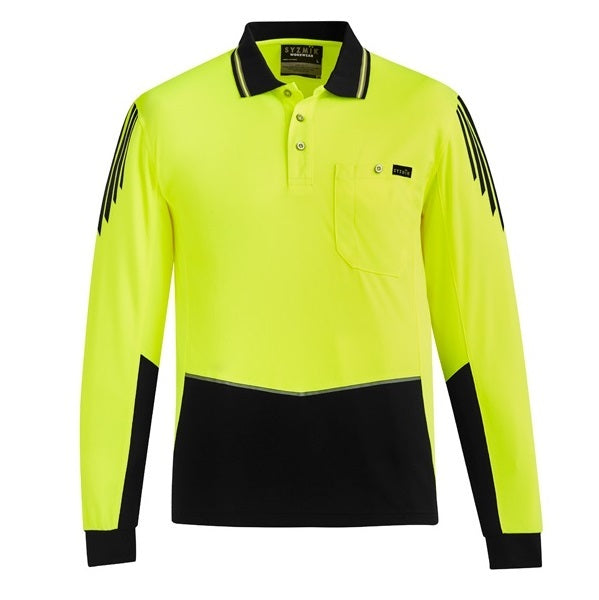 Syzmik ZH310 Mens HiVis Flux L/S Polo