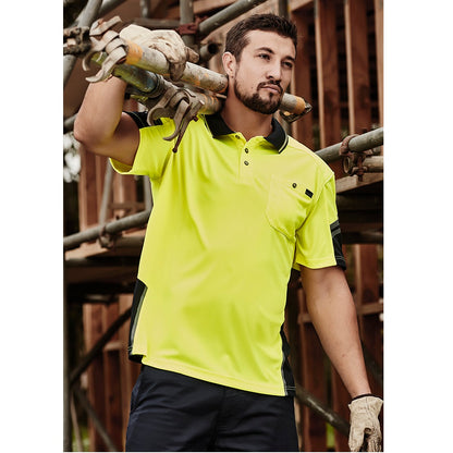 Syzmik ZH465 Mens Reinforced HiVis Squad S/S Polo