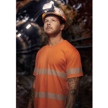 Syzmik ZH510 Mens Hi Vis Segmented Tape Cotton Tee Shirt