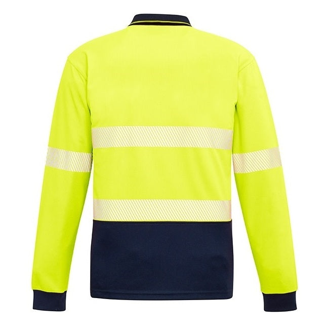 Syzmik ZH530 Unisex HiVis Segmented L/S Polo - Hoop Taped