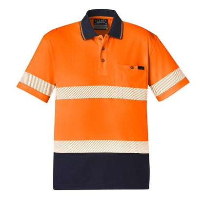 Syzmik ZH535 Unisex HiVis Segmented S/S Polo - Hoop Taped