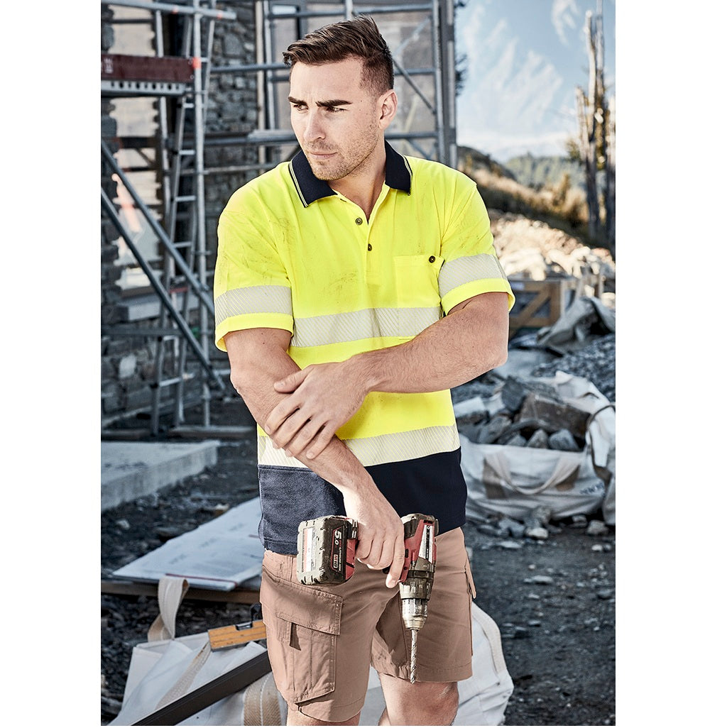 Syzmik ZH535 Unisex HiVis Segmented S/S Polo - Hoop Taped