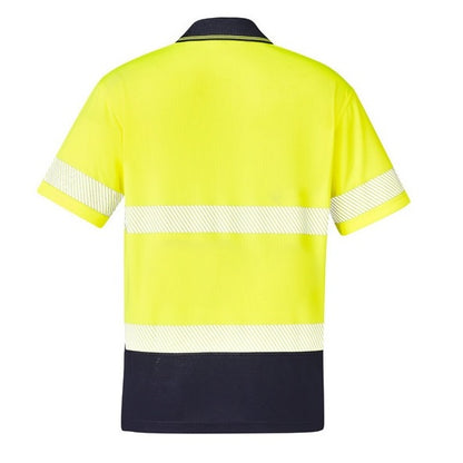 Syzmik ZH535 Unisex HiVis Segmented S/S Polo - Hoop Taped