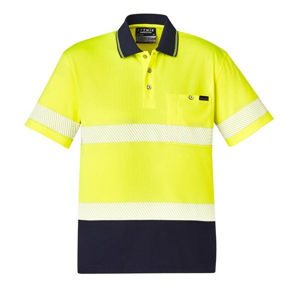 Syzmik ZH535 Unisex HiVis Segmented S/S Polo - Hoop Taped