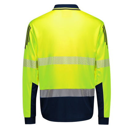Syzmik ZH550 Mens Hi Vis Flux Segmented Tape Long Sleeve Polo