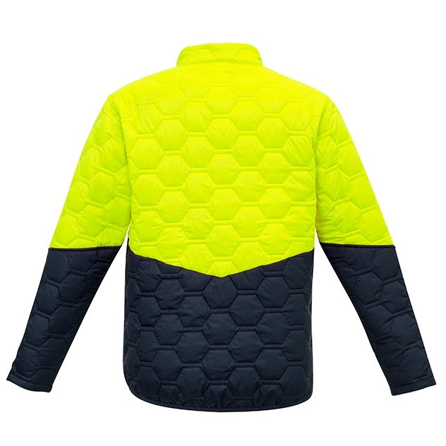 Syzmik ZJ420 DISCONTINUED Hi Vis Unisex Hexagonal Puffer Jacket