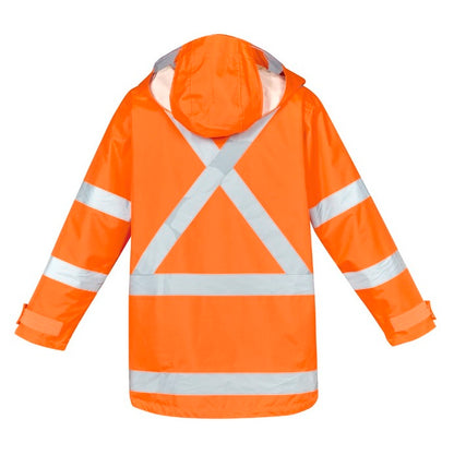 Syzmik ZJ616 Mens HiVis X Back Taped 4-in-1 Waterproof Jacket