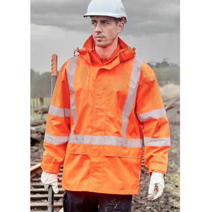 Syzmik ZJ657 Mens Hi Vis X Back Ultralite Waterproof Jacket