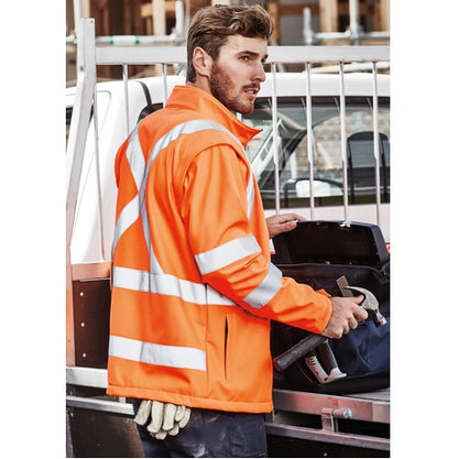 Syzmik ZJ680 Unisex HiVis 2-in-1 X Back Soft Shell Jacket