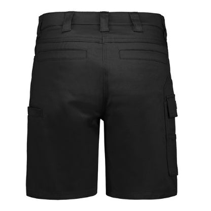 Syzmik ZS735 Ladies Essential Work Stretch Cargo Black Shorts - Back view